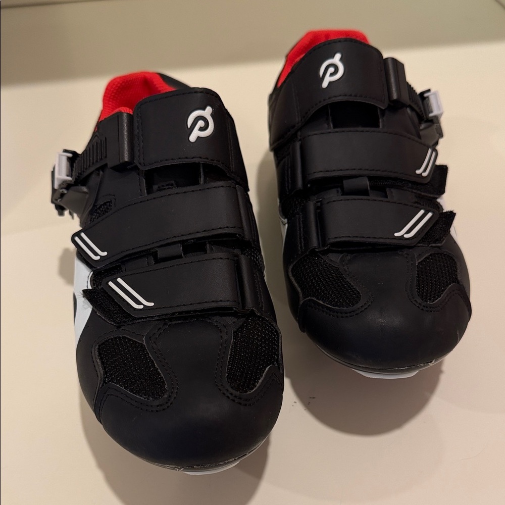 Peloton Black and Red Cycling Shoes